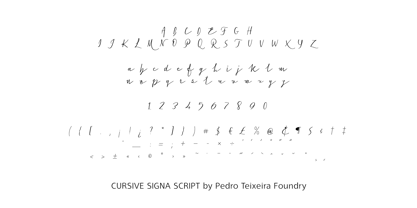 Cursive Signa Script Font Poster 8