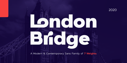 London Bridge Font Poster 1