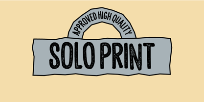 Solo Print Font Poster 1