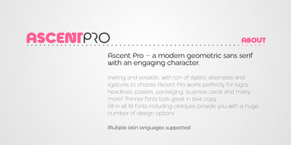 Ascent Pro Font Poster 2