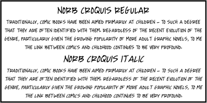NorB Croquis Font Poster 1
