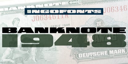 Banknote 1948 Font Poster 1