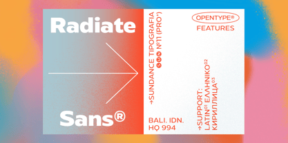 Radiate Sans Font Poster 1