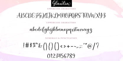 Glaudia Script Font Poster 5