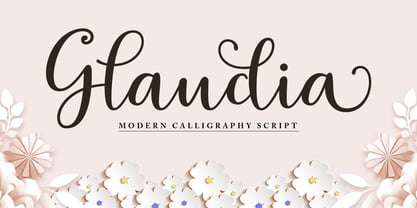 Glaudia Script Font Poster 1
