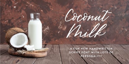 Coconut Milk Font Poster 1