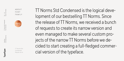 TT Norms Std Condensed Font Poster 6