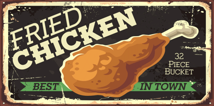 Fried Chicken Font Poster 3