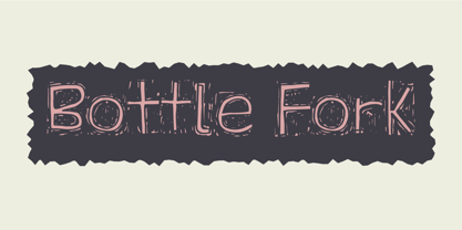 Bottle Fork Font Poster 1