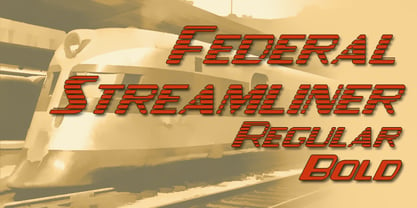 Federal Streamliner Font Poster 1