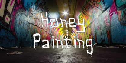Honey Painting Font Poster 5