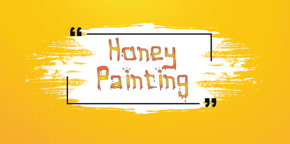 Honey Painting Font Poster 4