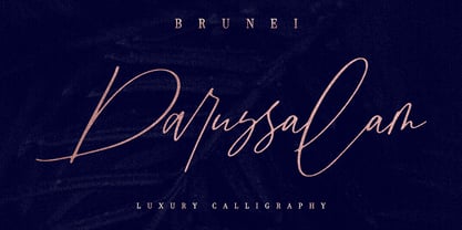Brunei Darussalam Font Poster 1