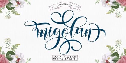 Migolan Script Font Poster 1