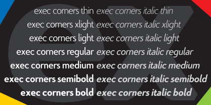 Exec Corners Font Poster 7