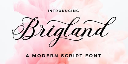 Brigland Script Font Poster 1