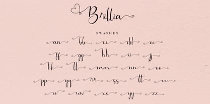 Brillia Calligraphy Font Poster 9