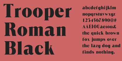 Trooper Roman Black Font Poster 5