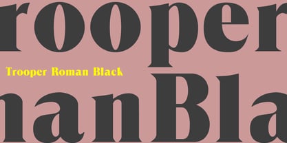 Trooper Roman Black Font Poster 2