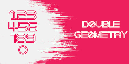 Double Geometry Font Poster 3