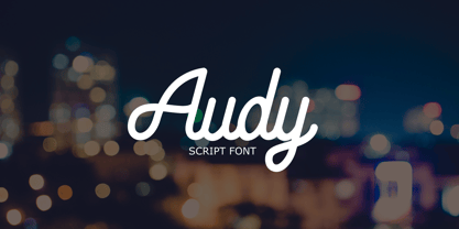 Audy Script Fuente Póster 1
