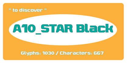 A10 STAR Black Font Poster 2