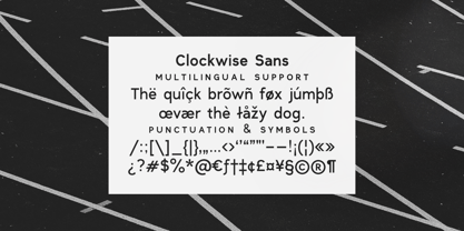 Clockwise Font Poster 6