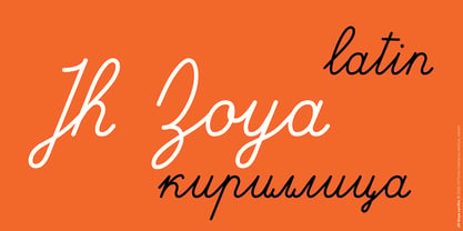 JH Zoya Cyrillic Fuente Póster 1