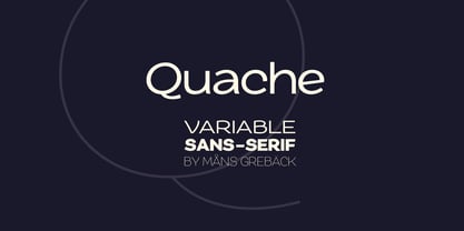 Quache Variable Font Poster 1