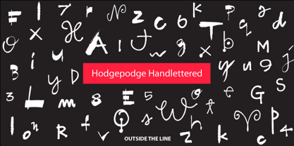 Hodgepodge Handlettered Fuente Póster 2