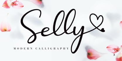 Selly Calligraphy Fuente Póster 1