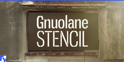 Gnuolane Stencil Font Poster 1