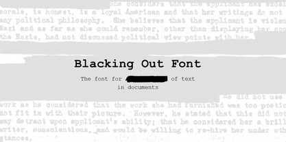 FE Blacking Out Font Poster 1