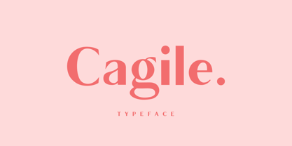 Cagile Font Poster 1
