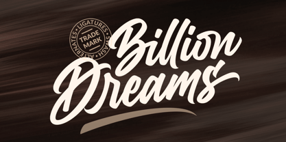 Billion Dreams Font Poster 1