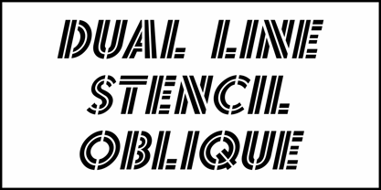 Dual Line Stencil JNL Font Poster 4