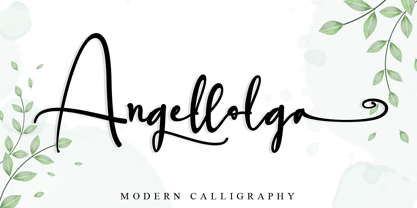 Angellolga Font Poster 1