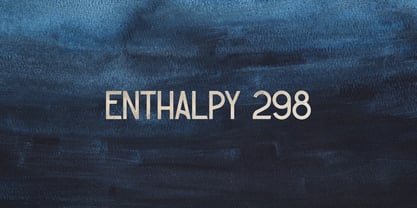 Enthalpy 298 Font Poster 1