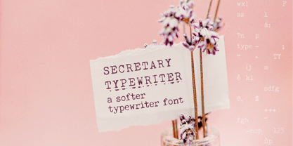 Secretary Typewriter Fuente Póster 1