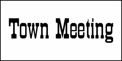 Town Meeting JNL Font Poster 2