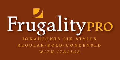 Frugality Pro Font Poster 1
