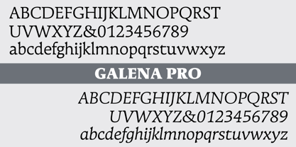 Galena Pro Font Poster 1