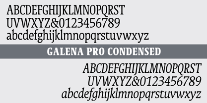 Galena Pro Condensed Font Poster 1