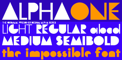 Alpha One Font Poster 2