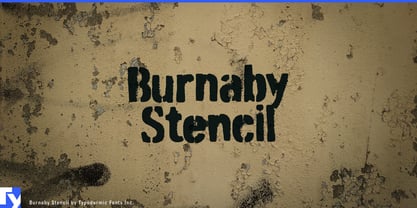 Burnaby Stencil Font Poster 1