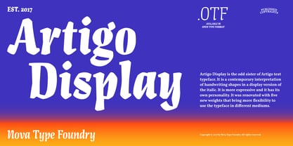 Artigo Display Font Poster 1