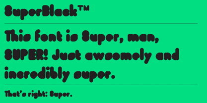 SuperBlack Font Poster 4