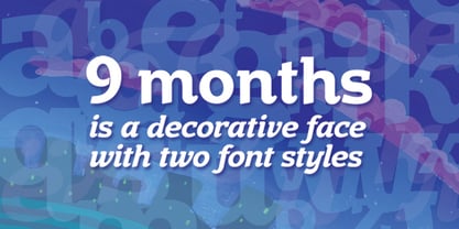 9 Months Font Poster 1