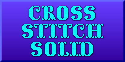 Cross Stitch Solid Font Poster 1