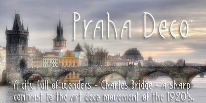 Praha Deco Font Poster 2